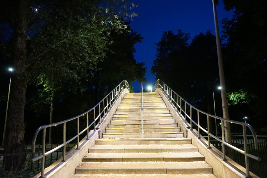 LED verlichting wolkatbrug ETZ Tilburg 