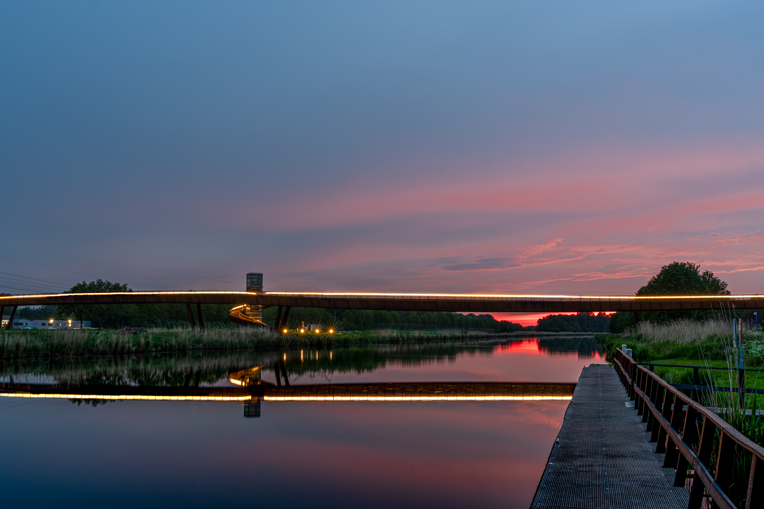 Brugverlichting Cirkelbrug Almere