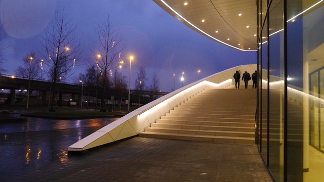 RVS Trapleuning met LED Verlichting als armatuur